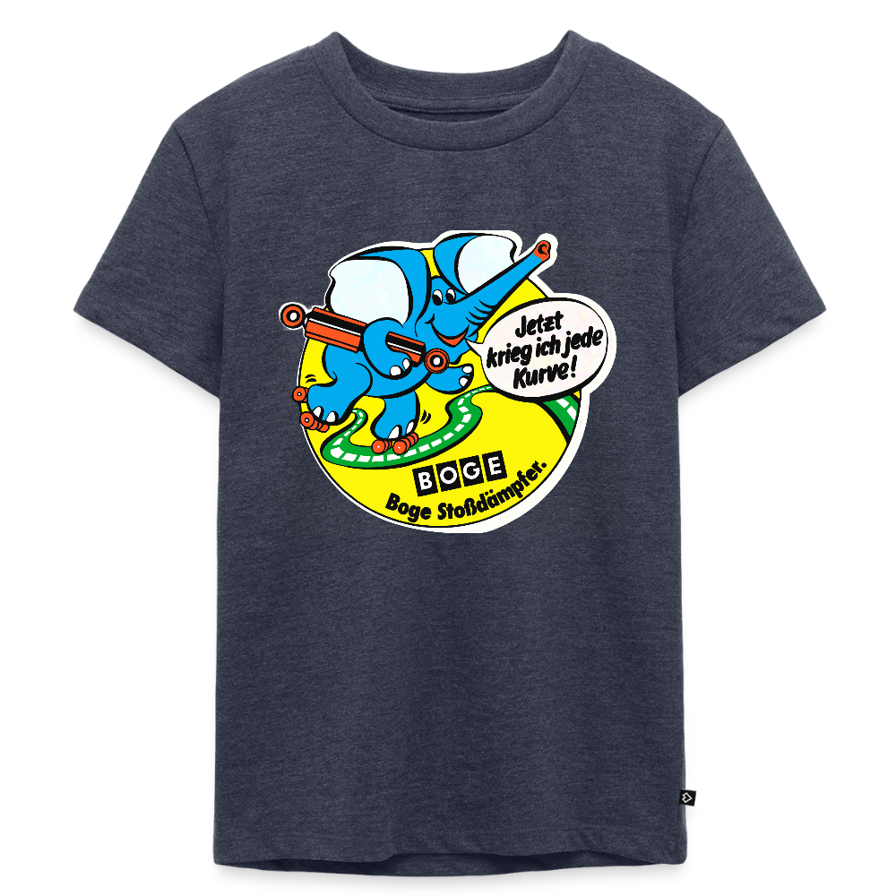 BOGE Auto-Motive – RETRO Jede Kurve - Kids' Premium T-Shirt - heather denim