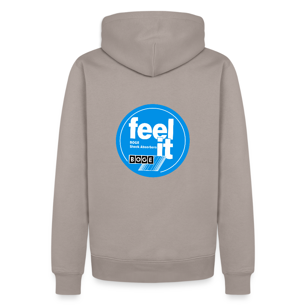 BOGE auto-motive wear  "Aumotisseurs" + "Feel it" RETRO Hoodie - taupe