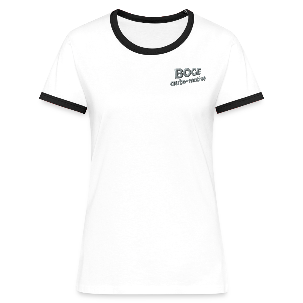 BOGE auto-motive wear – Woman Contrast T-Shirt - white/black
